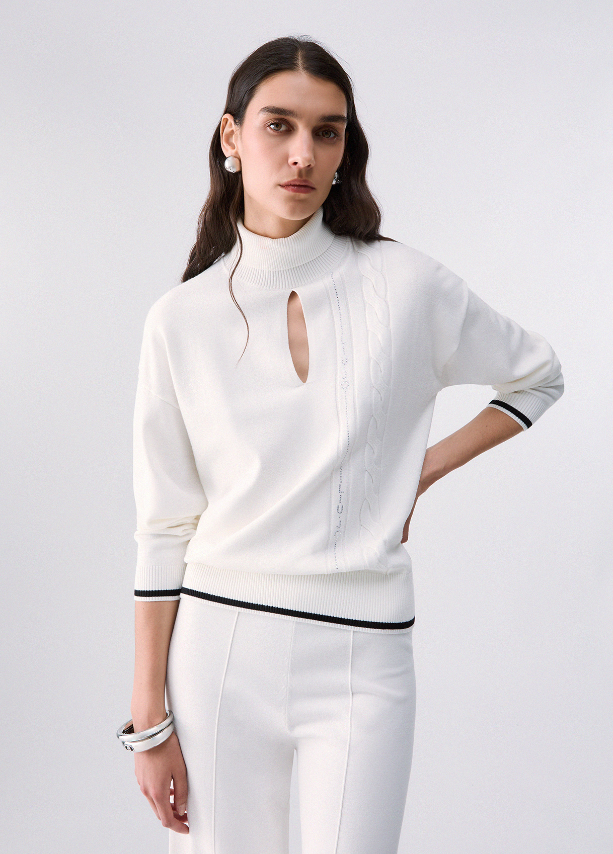 Liu Jo Turtleneck Sweater With Cut-out
