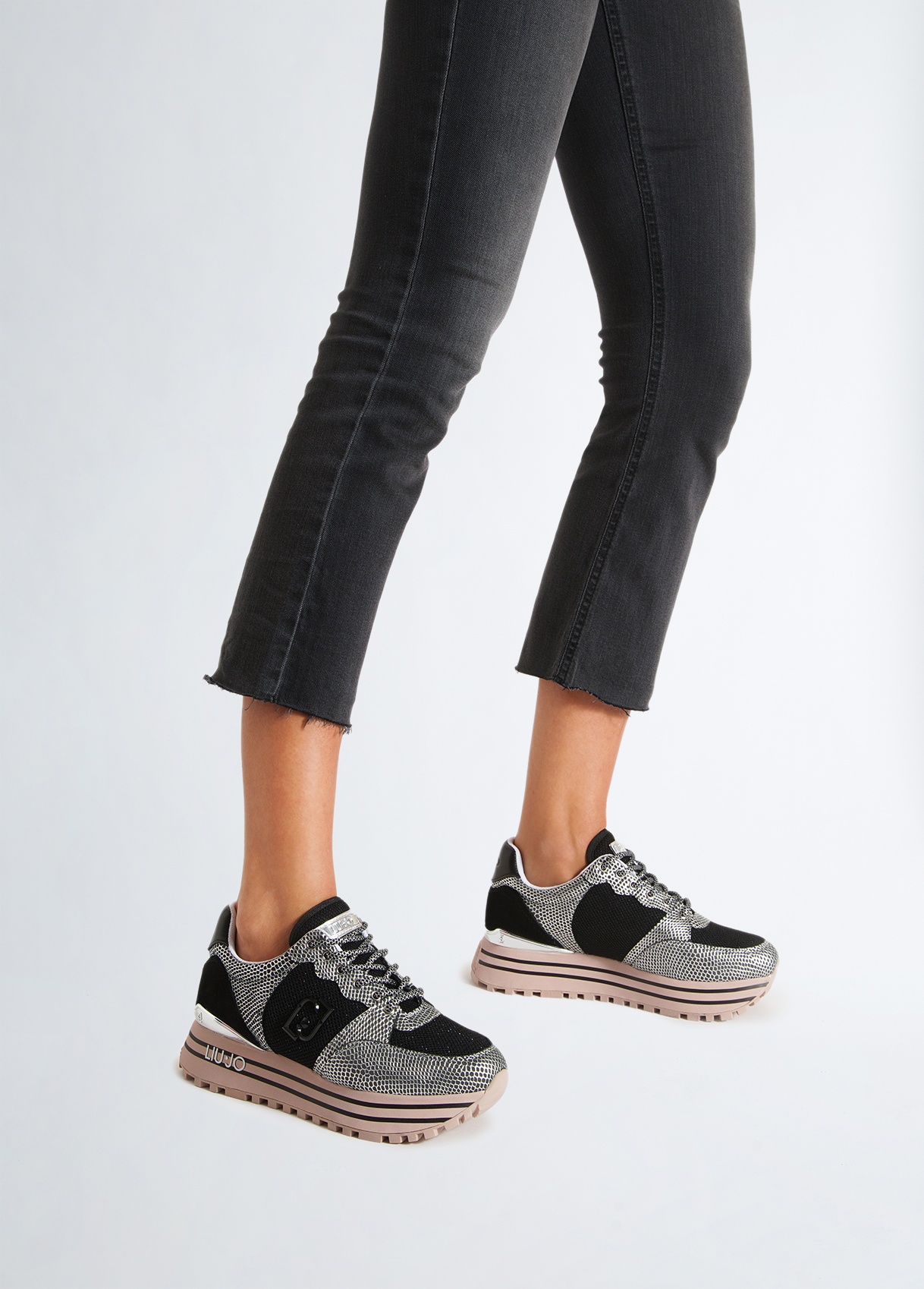 Liujo Sneakers À Plateforme Avec Imprimé Python