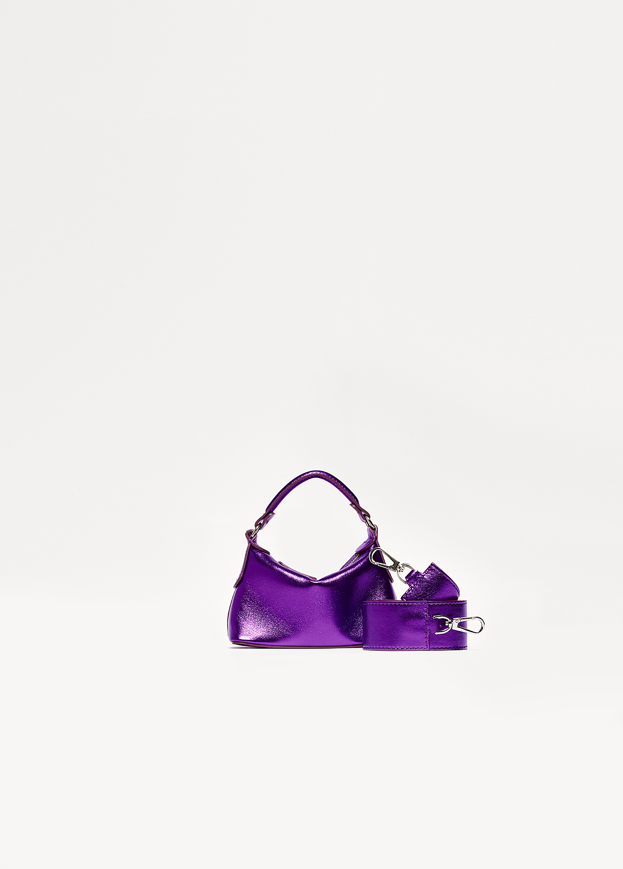 Liujo Micro Sac Hobo En Cuir Lamé