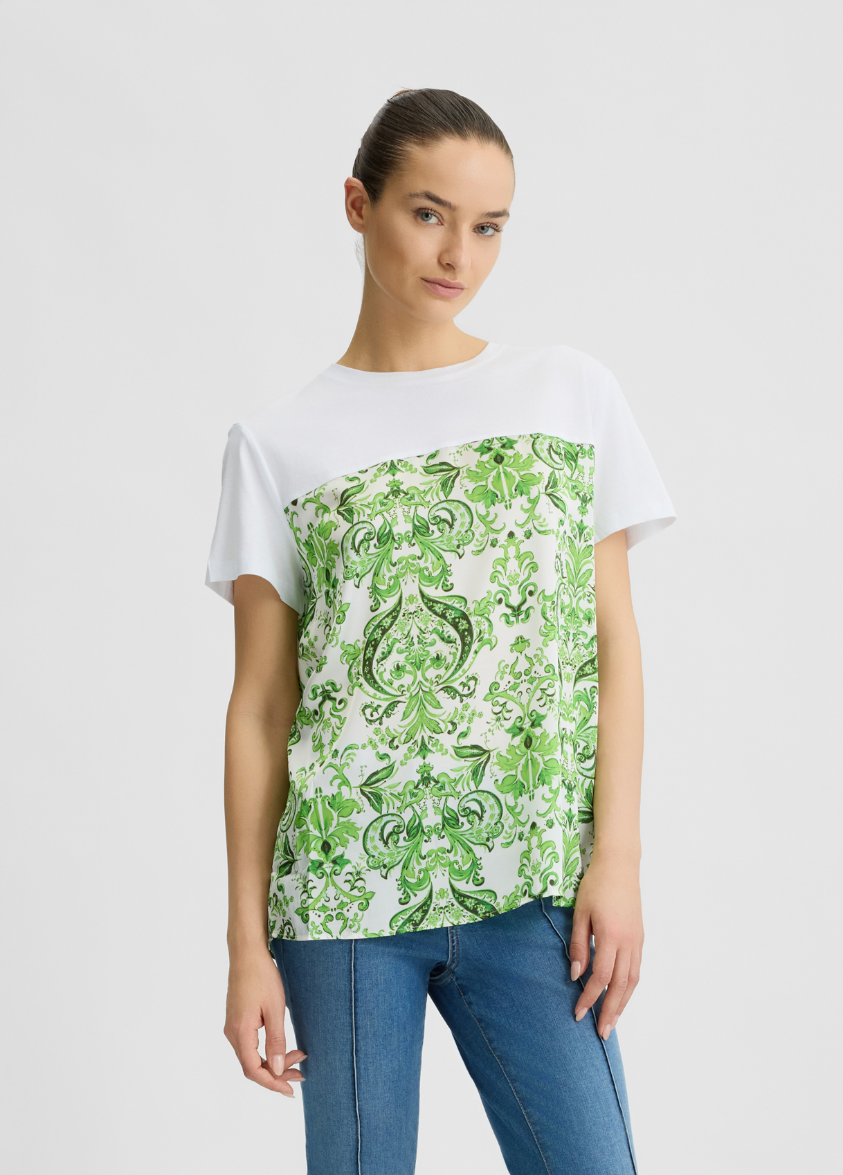 Tシャツ・カットソー LIU JO Woman T-Shirt Green WA5475MA24O M9506 T-shirt with print colour green | Liu Jo