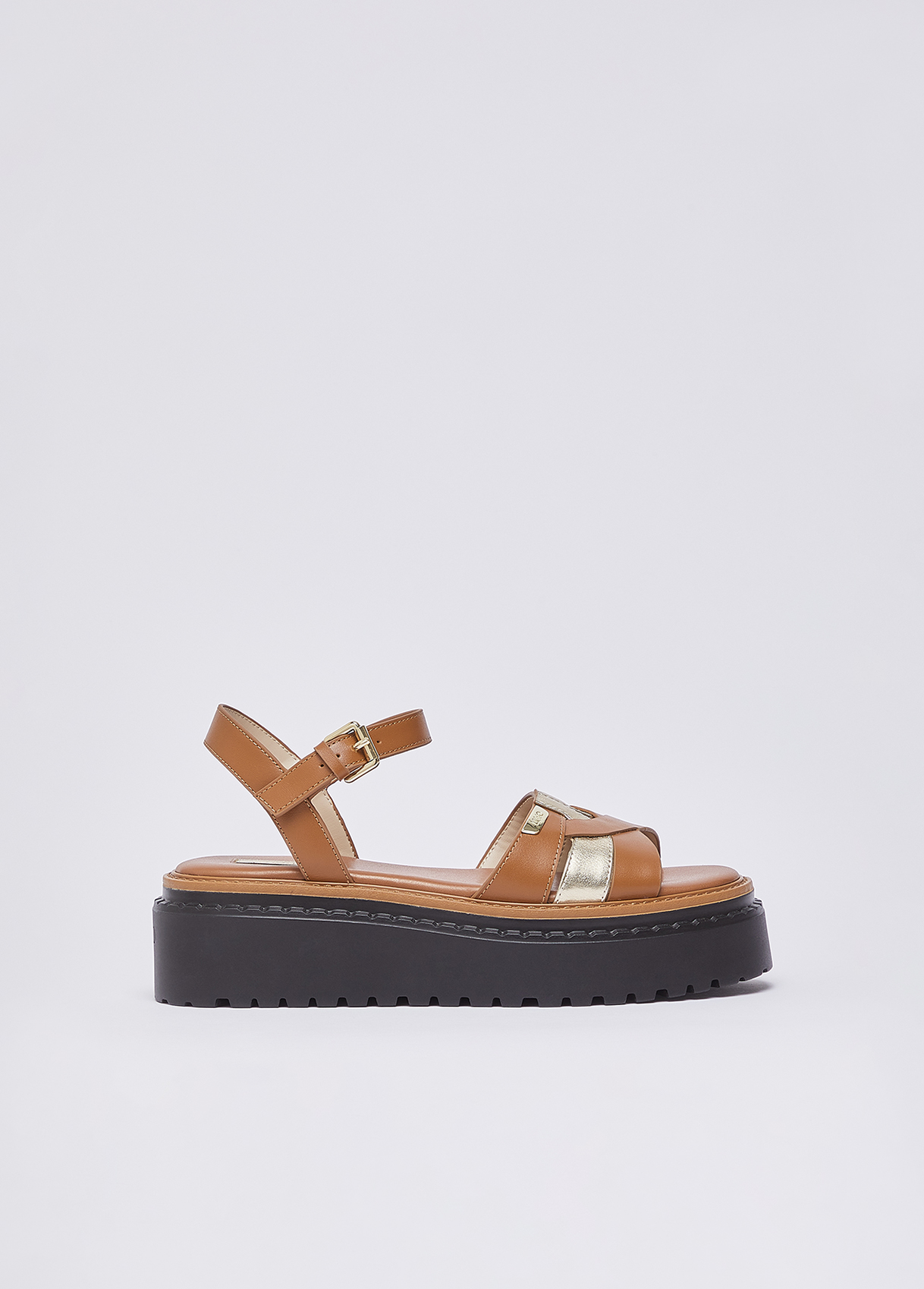 Liu Jo Leather Platform Sandals