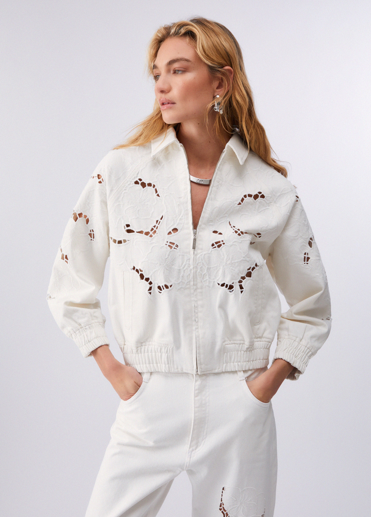 Liu Jo Jacket With Openwork Embroidery