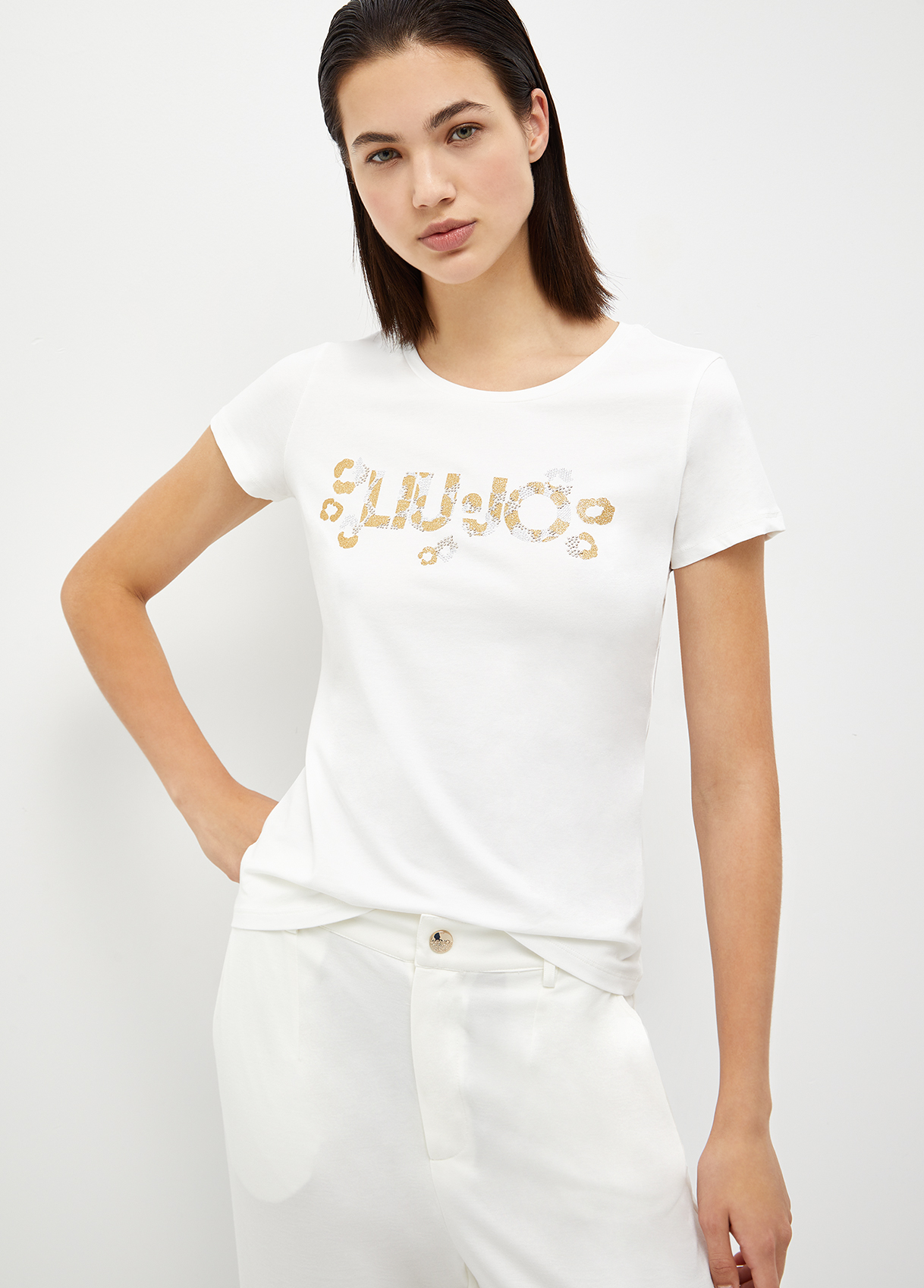 Liujo T-shirt Avec Logo Et Strass